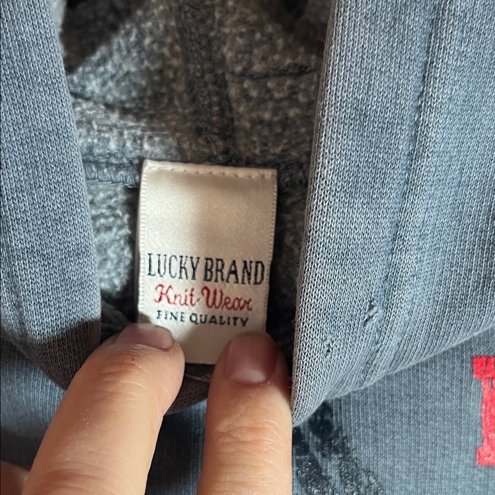 Lucky Brand Blue Hoodie with Star and Wings VINTAGE - Picture 5 of 7